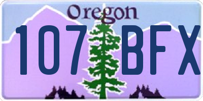 OR license plate 107BFX