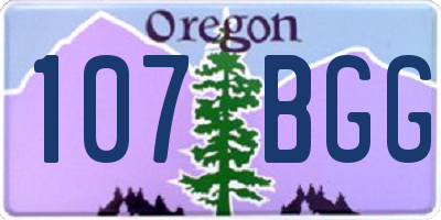 OR license plate 107BGG