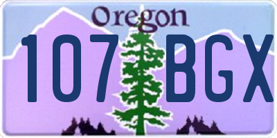 OR license plate 107BGX