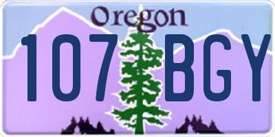 OR license plate 107BGY