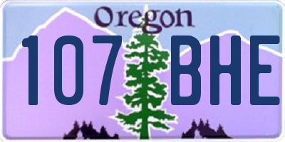 OR license plate 107BHE