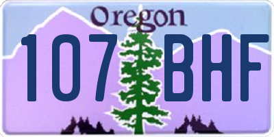 OR license plate 107BHF