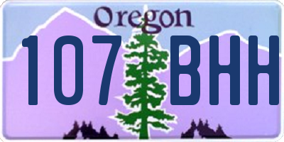 OR license plate 107BHH