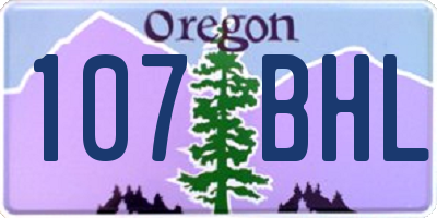 OR license plate 107BHL