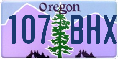 OR license plate 107BHX