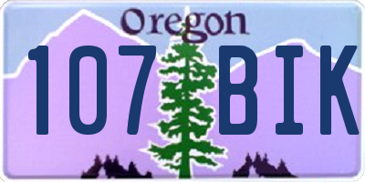 OR license plate 107BIK