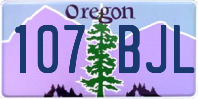 OR license plate 107BJL