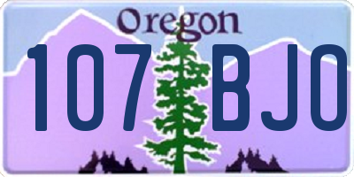 OR license plate 107BJO