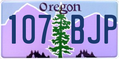 OR license plate 107BJP