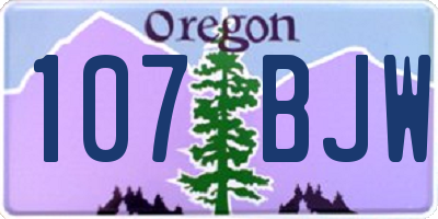 OR license plate 107BJW