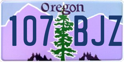 OR license plate 107BJZ