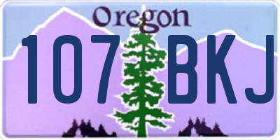 OR license plate 107BKJ