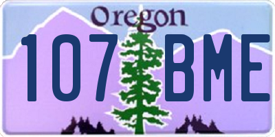 OR license plate 107BME