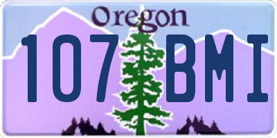 OR license plate 107BMI