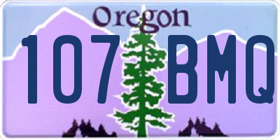 OR license plate 107BMQ