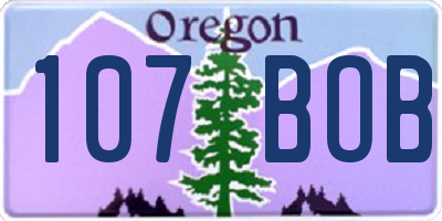 OR license plate 107BOB