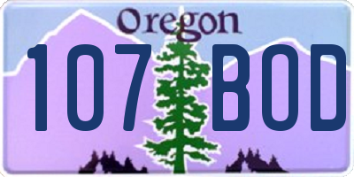 OR license plate 107BOD