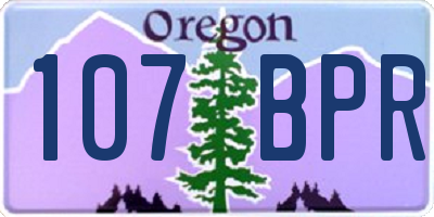 OR license plate 107BPR