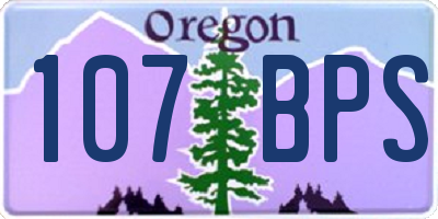 OR license plate 107BPS