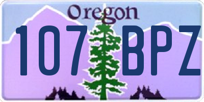 OR license plate 107BPZ