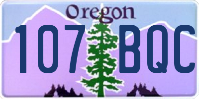 OR license plate 107BQC