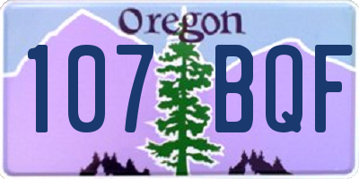 OR license plate 107BQF
