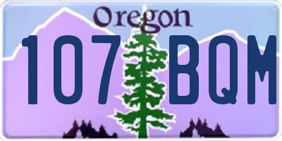 OR license plate 107BQM