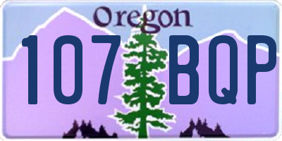 OR license plate 107BQP