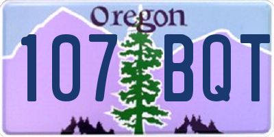 OR license plate 107BQT