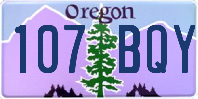 OR license plate 107BQY