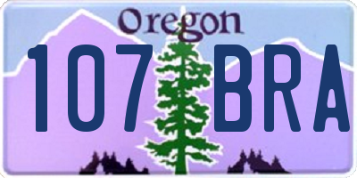 OR license plate 107BRA
