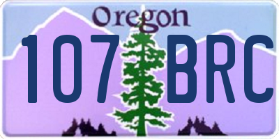 OR license plate 107BRC