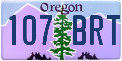 OR license plate 107BRT