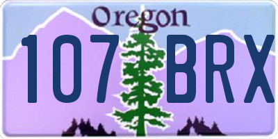OR license plate 107BRX
