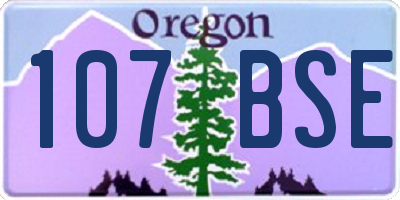 OR license plate 107BSE