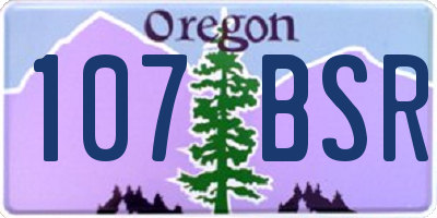 OR license plate 107BSR