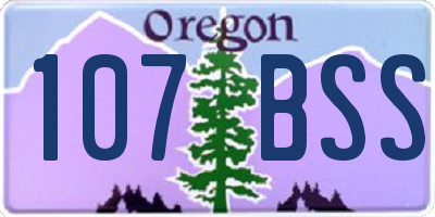 OR license plate 107BSS