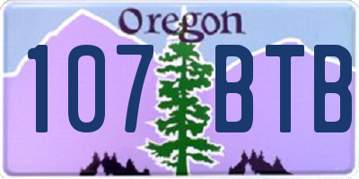 OR license plate 107BTB