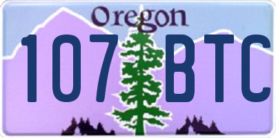 OR license plate 107BTC