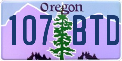 OR license plate 107BTD