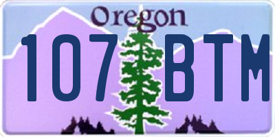 OR license plate 107BTM