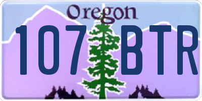 OR license plate 107BTR