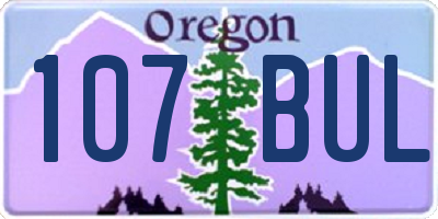 OR license plate 107BUL