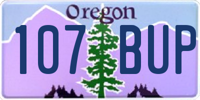 OR license plate 107BUP