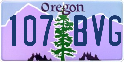 OR license plate 107BVG