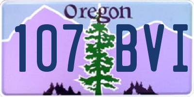 OR license plate 107BVI