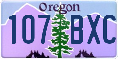 OR license plate 107BXC