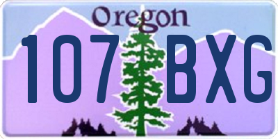OR license plate 107BXG