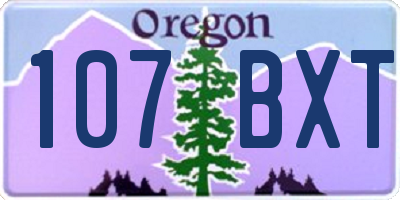 OR license plate 107BXT