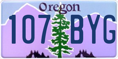 OR license plate 107BYG